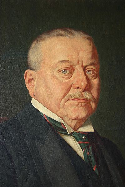 Oil painting portrait of Emil Belzer. The picture is being hosted by the Staatsarchiv Sigmaringen.